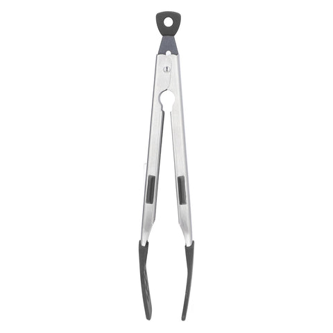 Food Tong Thickened 304 Stainless Steel Anti Slip Corrosion Resistant Barbecue Tongs for Restaurant Kitchen Baking Black