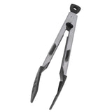 Food Tong Thickened 304 Stainless Steel Anti Slip Corrosion Resistant Barbecue Tongs for Restaurant Kitchen Baking Black