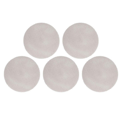 5Pcs High Temperature Resistant Barbecue Round Mat Reusable Non Stick BBQ Grill Grid Slice Pizza Mat 36cm Diameter Brown In Australia - Darrahopens