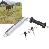 Electric Fence Gate Kit PP Iron 5 Meters Animal Spring Door Accessory with Handle Insulated Nail for Livestock