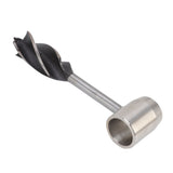 Manual Wood Auger Wrench Hand Survival Auger Wrench Multifunctional Woodworking Punch Tools Brown PU Leather Case