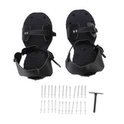 1 Pair Spike Sandals PU Lawn Aerator Shoes Grass Aerator Tool for Yard Garden Plants Health Black In Australia - Darrahopens