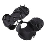 1 Pair Spike Sandals PU Lawn Aerator Shoes Grass Aerator Tool for Yard Garden Plants Health Black