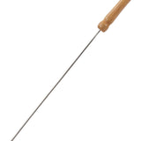 10pcs Barbecue Skewers Wooden Handle Stainless Steel BBQ Kabob Sticks for Outdoor Barbecue 11.8in