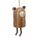 Rustic Hanging Animal Wind Chimes Resin Hand Made Natural Garden Decoration for Gardens Backyards Trees Yards C Raccoon