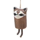 Rustic Hanging Animal Wind Chimes Resin Hand Made Natural Garden Decoration for Gardens Backyards Trees Yards D Red Panda