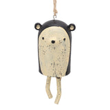 Rustic Hanging Animal Wind Chimes Resin Hand Made Natural Garden Decoration for Gardens Backyards Trees Yards E Hedgehog