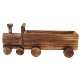 Wooden Flower Pot Cartoon Train Shape Good Ventilation Succulent Flower Pot Decoration for Garden Home Office In Australia - Darrahopens