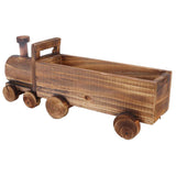 Wooden Flower Pot Cartoon Train Shape Good Ventilation Succulent Flower Pot Decoration for Garden Home Office In Australia - Darrahopens