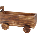 Wooden Flower Pot Cartoon Train Shape Good Ventilation Succulent Flower Pot Decoration for Garden Home Office