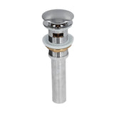 Sink Drain Stopper Copper Stainless Steel Bathroom Wash Basin Sink Drain Part for Home KitchenSilver with Overflow