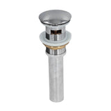Sink Drain Stopper Copper Stainless Steel Bathroom Wash Basin Sink Drain Part for Home KitchenSilver with Overflow