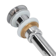Sink Drain Stopper Copper Stainless Steel Bathroom Wash Basin Sink Drain Part for Home KitchenSilver with Overflow