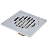 Floor Drain Square Copper Odor Resistant Self Sealing Gravity Floor Drain for Bathroom Kitchen Balconies