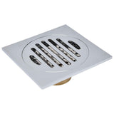 Floor Drain Square Copper Odor Resistant Self Sealing Gravity Floor Drain for Bathroom Kitchen Balconies