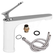 G1/2 Single Handle Basin Mixer Tap with Metal Handle Durable Solid Brass Bathroom Faucet