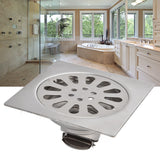 Shower Drain Square Shape Adjustable Tile Insertion Floor Drain Channel for Kitchen Bathroom