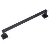 Hand Towel Holder Black Stainless Steel Fashion Design High Hardness Durable Stable Easy Installation Towel Bar