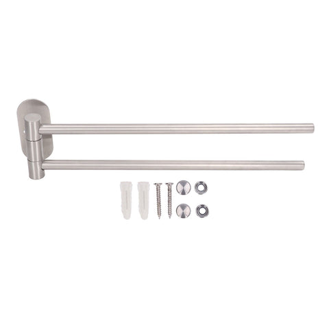 Stainless Steel Toilet Paper Bracket Single Seat 2 Poles Rotatable Toilet Paper Holder