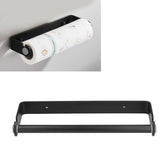 32cm Toilet Paper Holder Wall Mounted Toilet Tissue Roll Holders for Bathroom Kitchen Matte Black