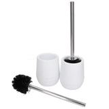 2sets Toilet Bowl Cleaner Brush Lockable Thread Convenient Practical Efficient Safe Reliable Durable Cleaning ToolsWhite (2pcs/inner Box)