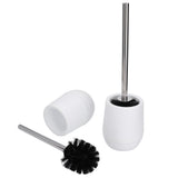 2sets Toilet Bowl Cleaner Brush Lockable Thread Convenient Practical Efficient Safe Reliable Durable Cleaning ToolsWhite (2pcs/inner Box)