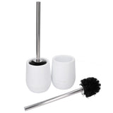 2sets Toilet Bowl Cleaner Brush Lockable Thread Convenient Practical Efficient Safe Reliable Durable Cleaning ToolsWhite (2pcs/inner Box)
