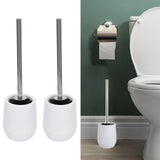 2sets Toilet Bowl Cleaner Brush Lockable Thread Convenient Practical Efficient Safe Reliable Durable Cleaning ToolsWhite (2pcs/inner Box)