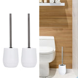 2sets Toilet Bowl Cleaner Brush Lockable Thread Convenient Practical Efficient Safe Reliable Durable Cleaning ToolsWhite (2pcs/inner Box)
