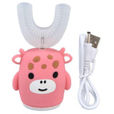 Kids U Shaped Toothbrush Pink Cartoon Electric 360° Tooth Rush Whole Mouth Teeth Cleaning MachineSmall In Australia - Darrahopens