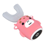 Kids U Shaped Toothbrush Pink Cartoon Electric 360° Tooth Rush Whole Mouth Teeth Cleaning MachineSmall In Australia - Darrahopens
