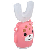 Kids U Shaped Toothbrush Pink Cartoon Electric 360° Tooth Rush Whole Mouth Teeth Cleaning MachineSmall In Australia - Darrahopens