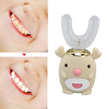 U Shaped Toothbrush Cartoon Cute Design Waterproof 5 Brushing Modes Electric Tooth Brush for KidsChildren