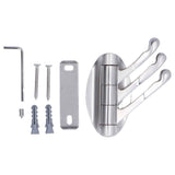3 Clothes Hook Zinc Alloy Heavy Duty Coat Hook with Round Base for Bedroom Bathroom Closet In Australia - Darrahopens