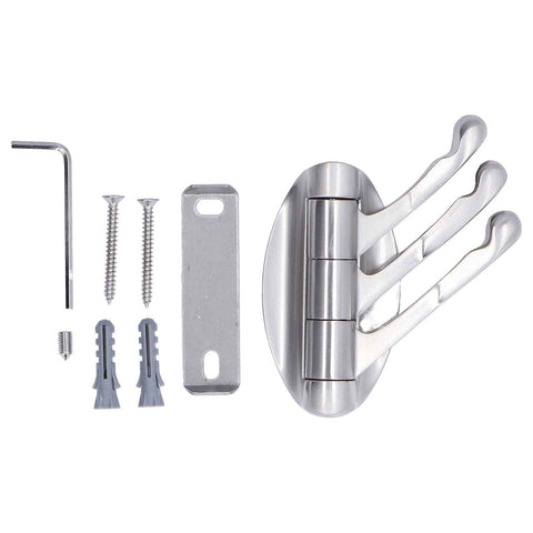 3 Clothes Hook Zinc Alloy Heavy Duty Coat Hook with Round Base for Bedroom Bathroom Closet In Australia - Darrahopens