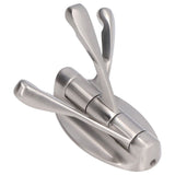 3 Clothes Hook Zinc Alloy Heavy Duty Coat Hook with Round Base for Bedroom Bathroom Closet