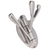 3 Clothes Hook Zinc Alloy Heavy Duty Coat Hook with Round Base for Bedroom Bathroom Closet