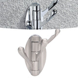 3 Clothes Hook Zinc Alloy Heavy Duty Coat Hook with Round Base for Bedroom Bathroom Closet