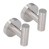 2Pcs Brushed Stainless Steel Bathroom Towel Robe Hook Round Wall Holder Hooks Hanger for Clothing Towel In Australia - Darrahopens
