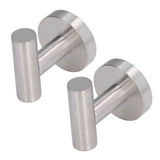 2Pcs Brushed Stainless Steel Bathroom Towel Robe Hook Round Wall Holder Hooks Hanger for Clothing Towel In Australia - Darrahopens