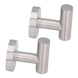 2Pcs Brushed Stainless Steel Bathroom Towel Robe Hook Round Wall Holder Hooks Hanger for Clothing Towel In Australia - Darrahopens