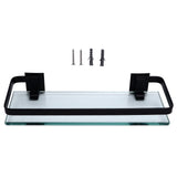 Bathroom Rack Thickened Durable Large Storage Space Strong Load Bearing Capacity Single Layer Black Shelf In Australia - Darrahopens