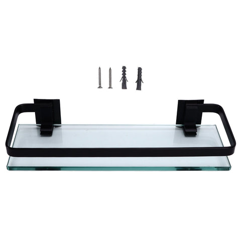 Bathroom Rack Thickened Durable Large Storage Space Strong Load Bearing Capacity Single Layer Black Shelf In Australia - Darrahopens