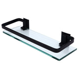 Bathroom Rack Thickened Durable Large Storage Space Strong Load Bearing Capacity Single Layer Black Shelf