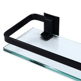 Bathroom Rack Thickened Durable Large Storage Space Strong Load Bearing Capacity Single Layer Black Shelf