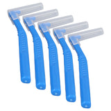 5pcs L Shaped Interdental Brushes Effective Cleaning Plaque Removal Braces Brush for Tooth Care Blue