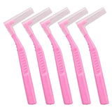 5pcs L Shaped Interdental Brushes Effective Cleaning Plaque Removal Braces Brush for Tooth Care Pink In Australia - Darrahopens