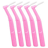 5pcs L Shaped Interdental Brushes Effective Cleaning Plaque Removal Braces Brush for Tooth Care Pink In Australia - Darrahopens