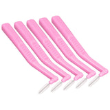 5pcs L Shaped Interdental Brushes Effective Cleaning Plaque Removal Braces Brush for Tooth Care Pink