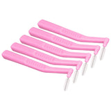 5pcs L Shaped Interdental Brushes Effective Cleaning Plaque Removal Braces Brush for Tooth Care Pink